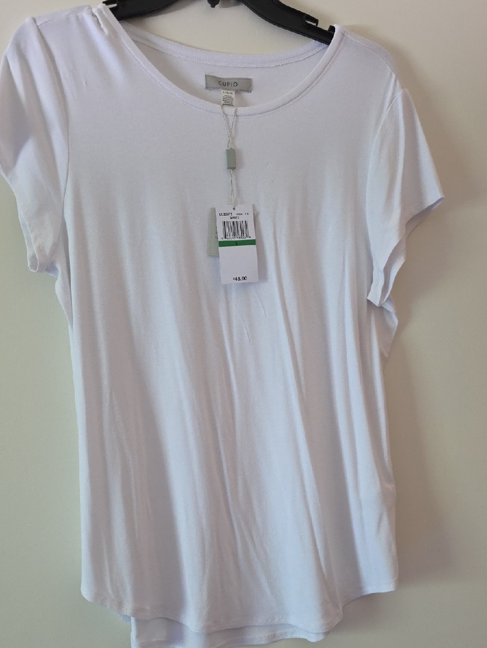 Cupio White Short Sleeve Crewneck Tee